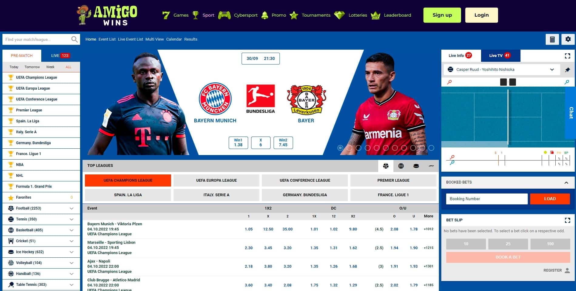 Amigo Wins casino betting