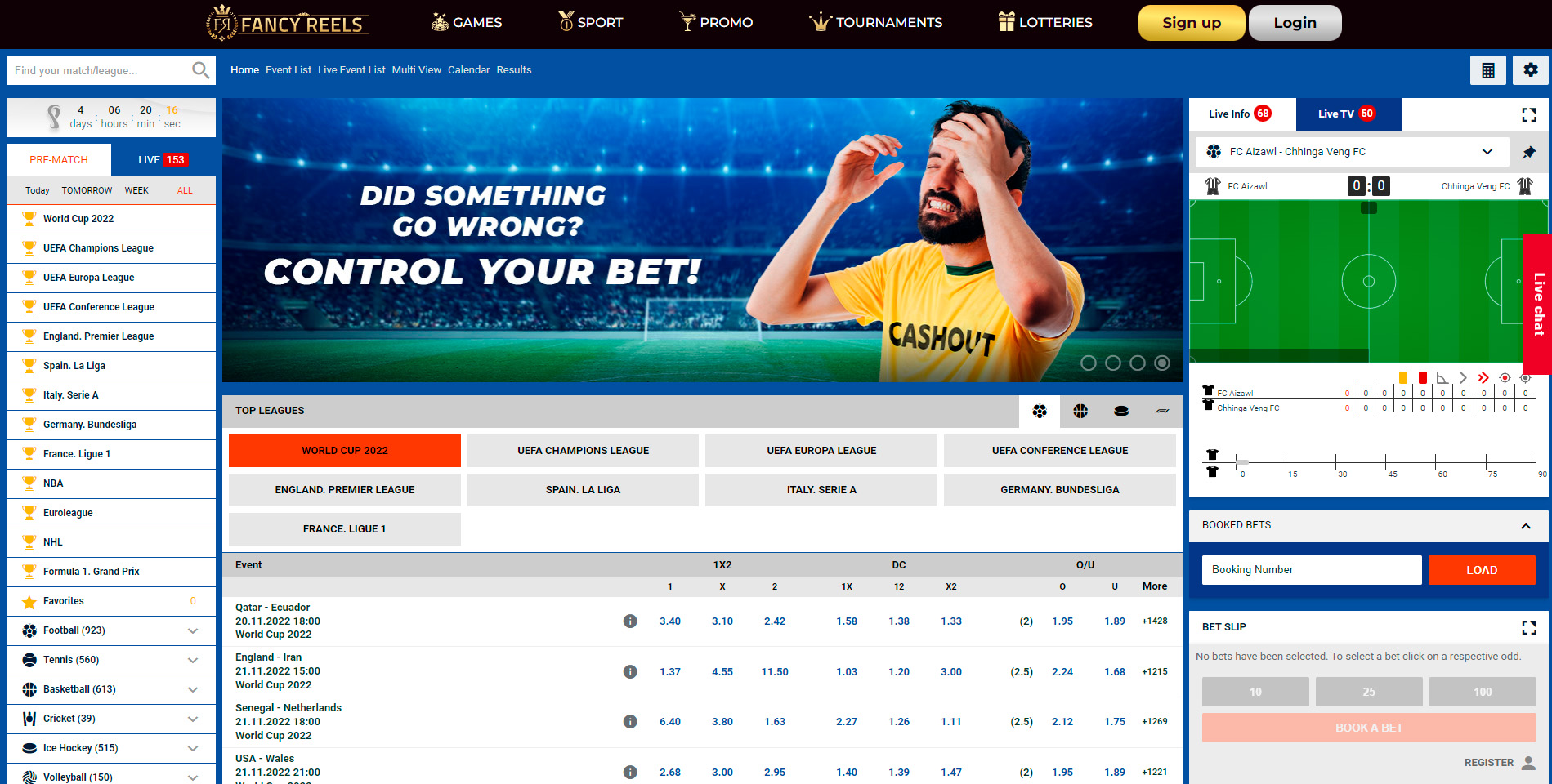 Fancy Reels casino sports betting