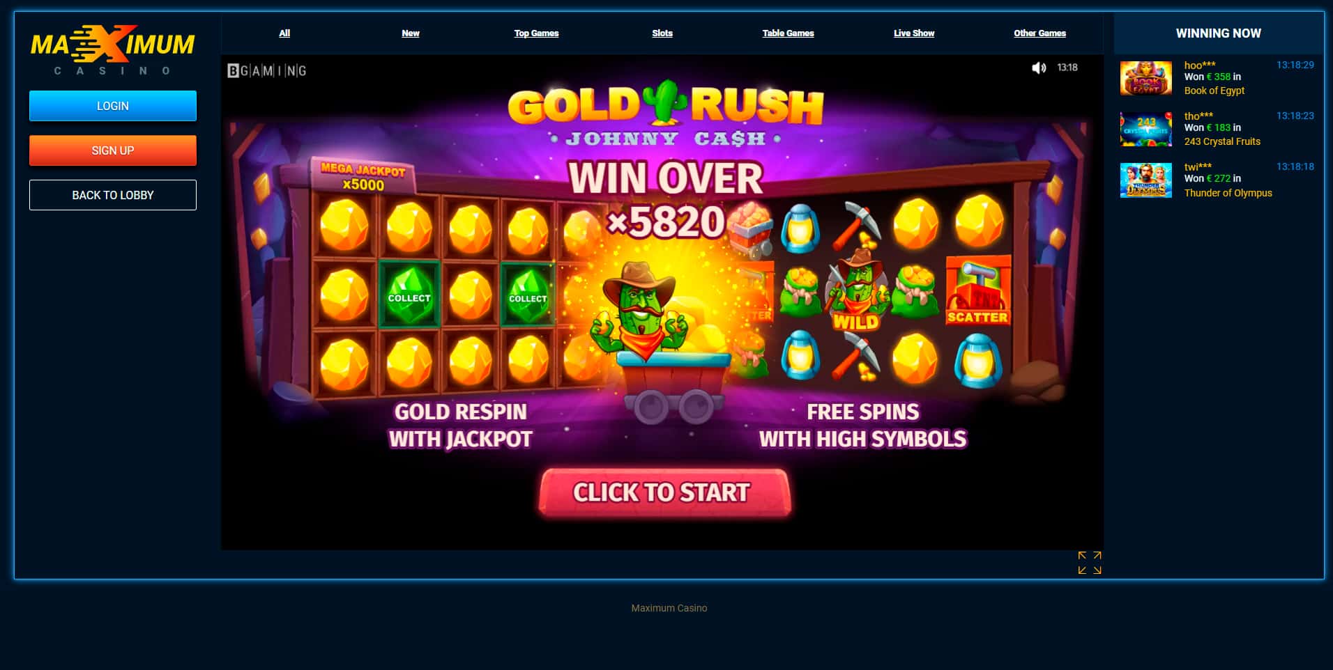 Maximum Casino demo game