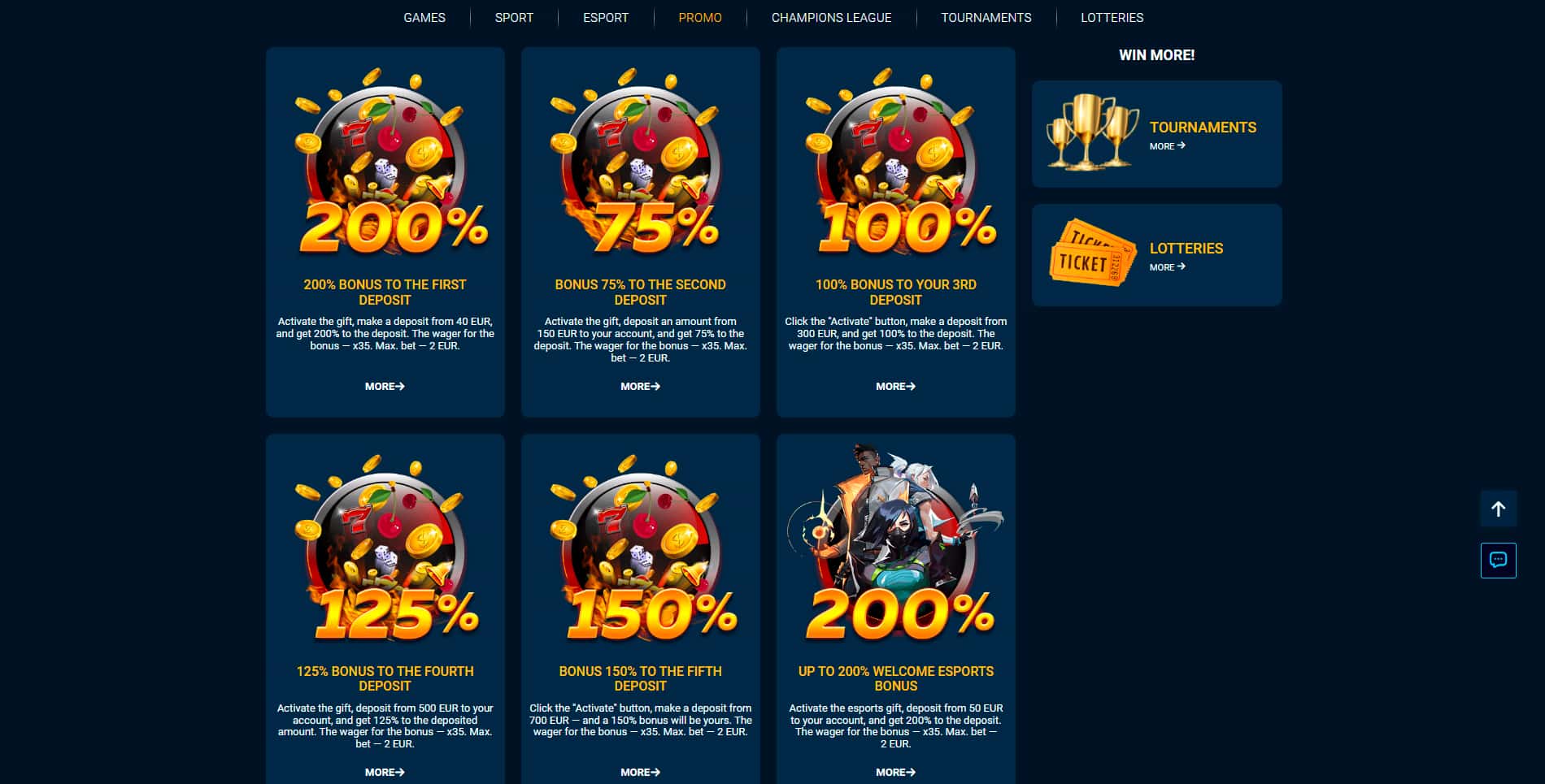 Maximum Casino bonuses