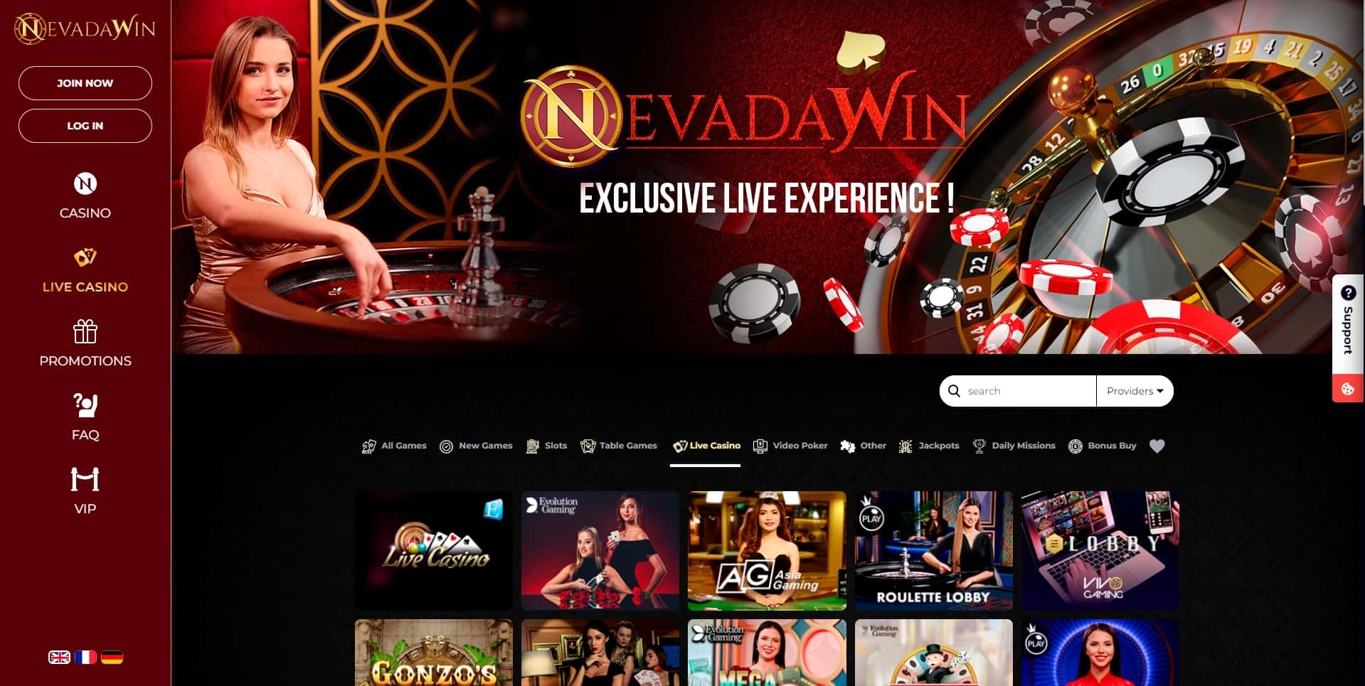 NevadaWin live casino