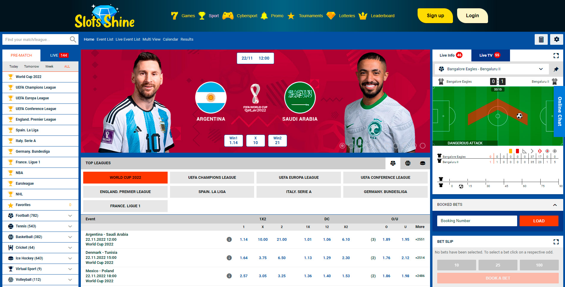 Slots Shine casino sports betting