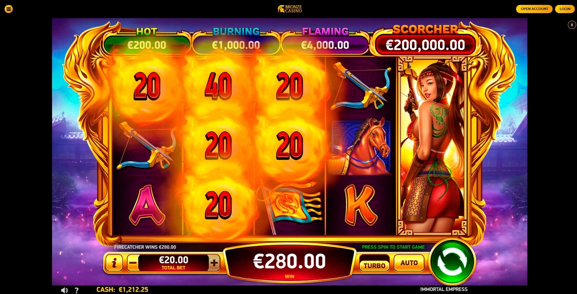 Bronze Casino demo game