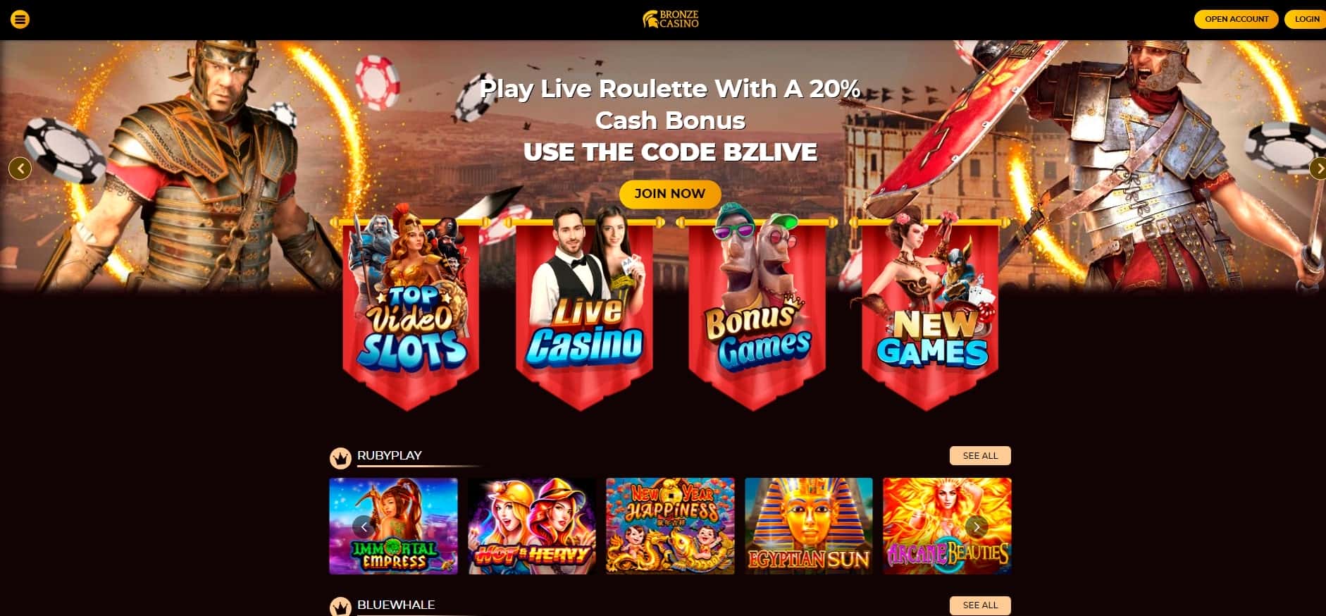Bronze Casino site not on GamStop