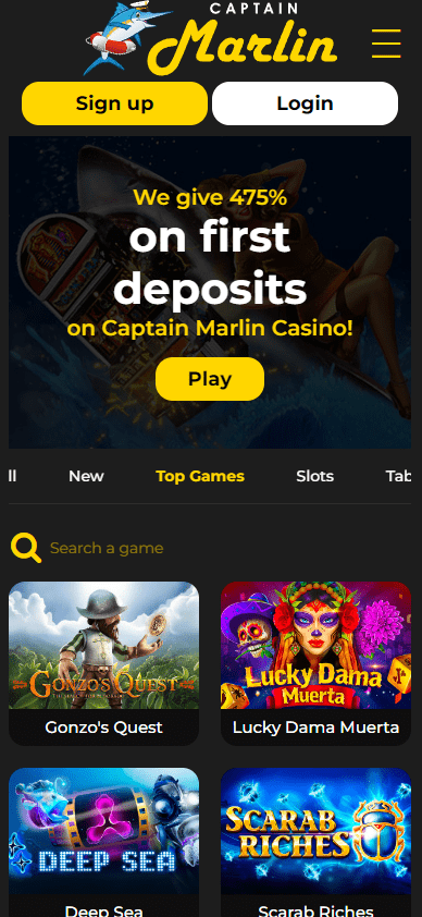 captain marlin casino mobile version