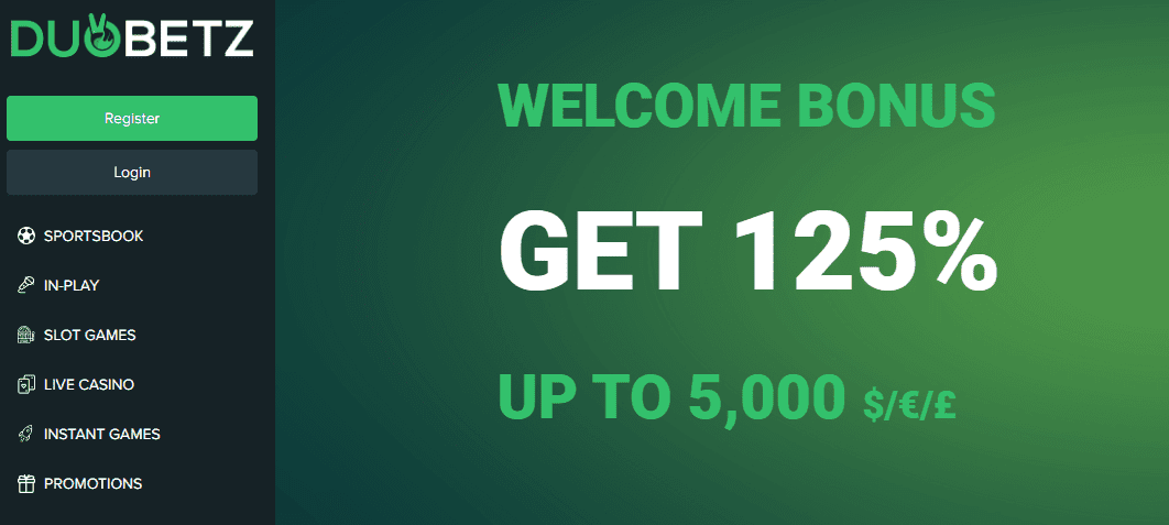 duobetz casino design and interface