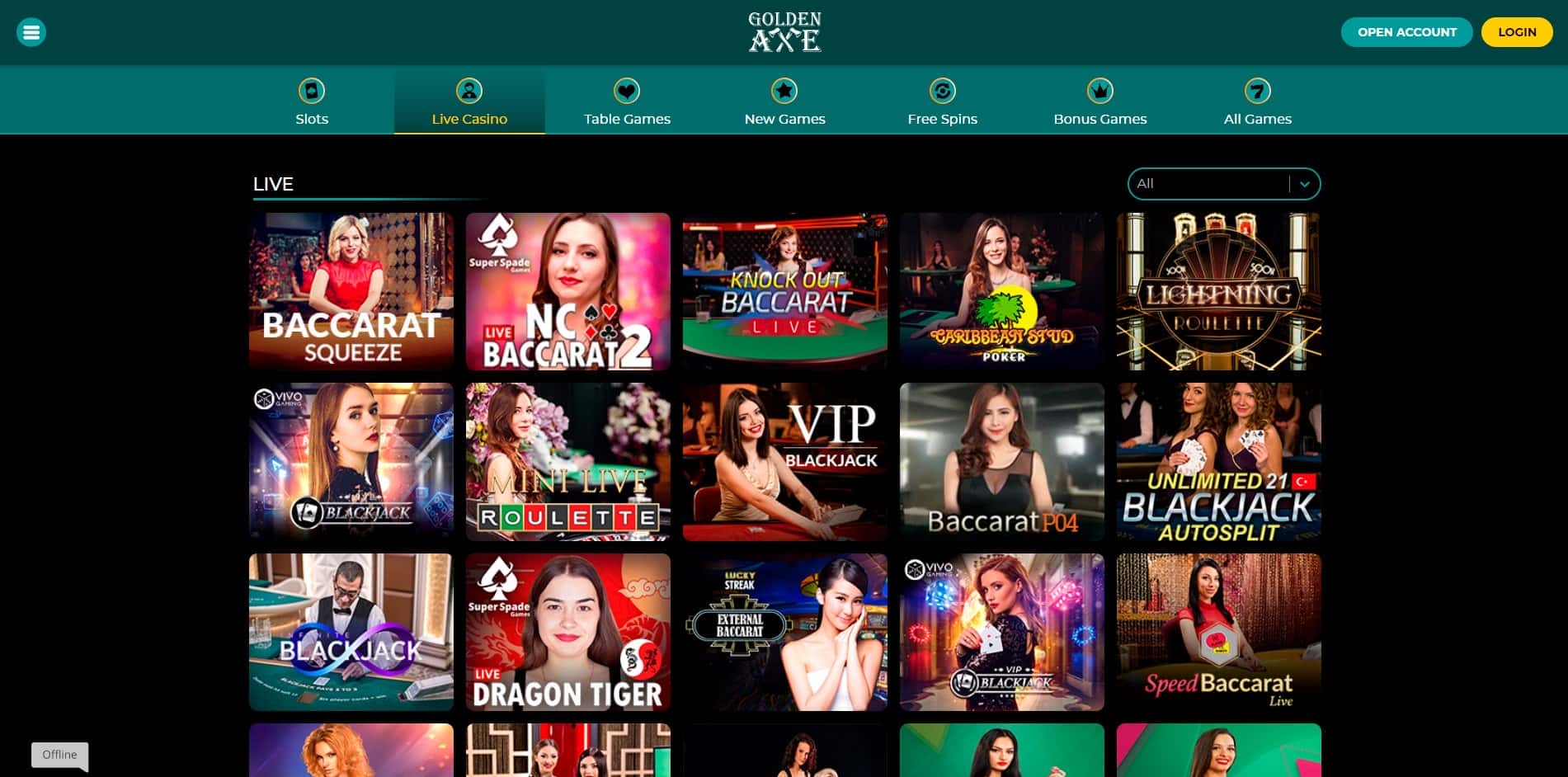 golden axe live games