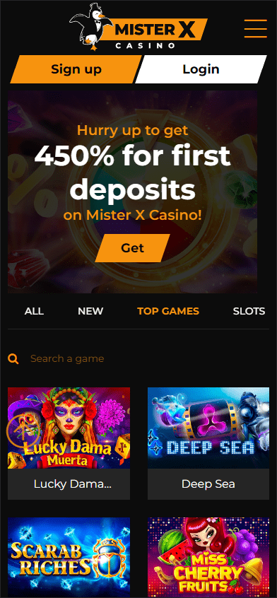 mister x mobile version