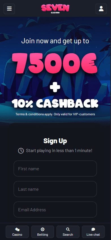seven casino mobile version