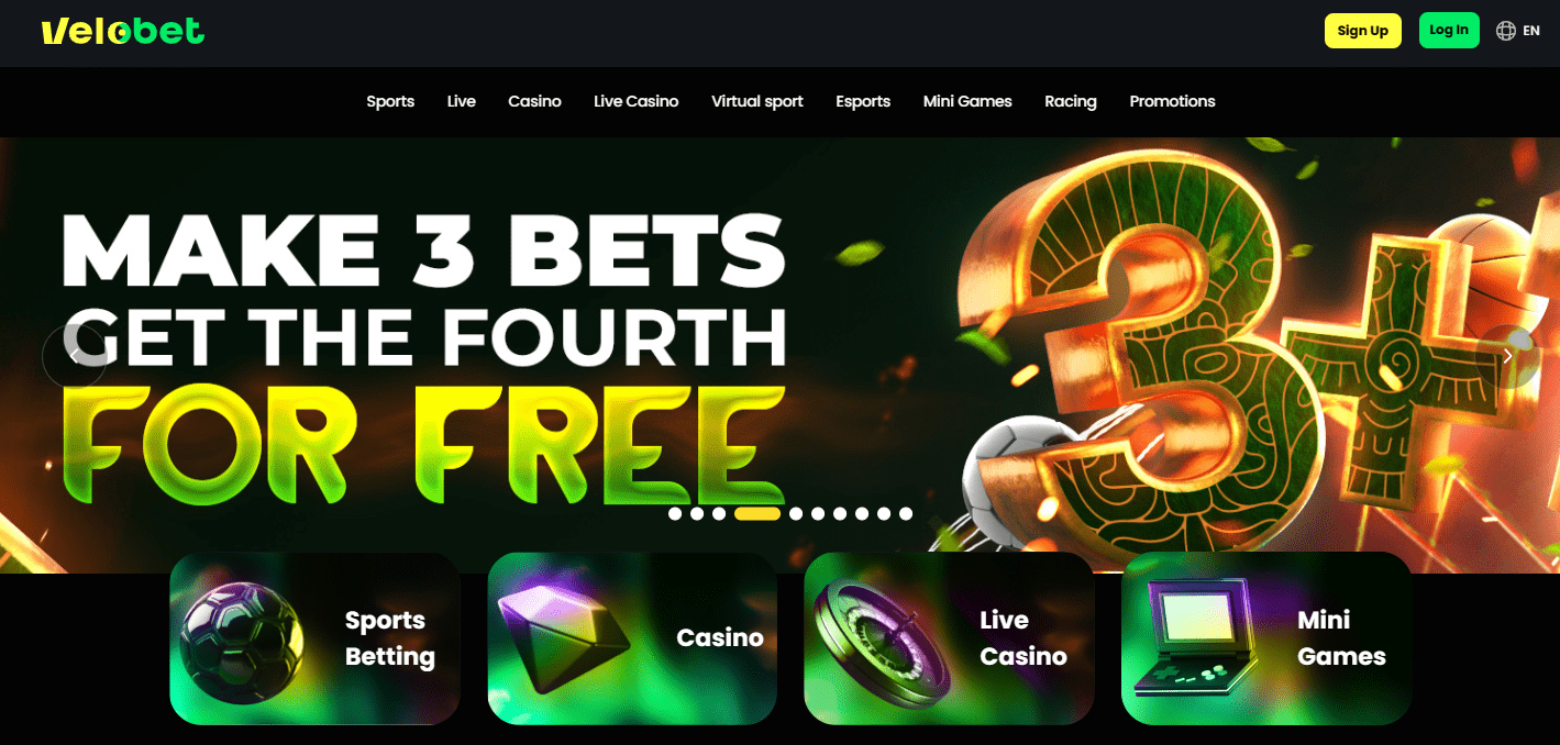 velobet casino homepage