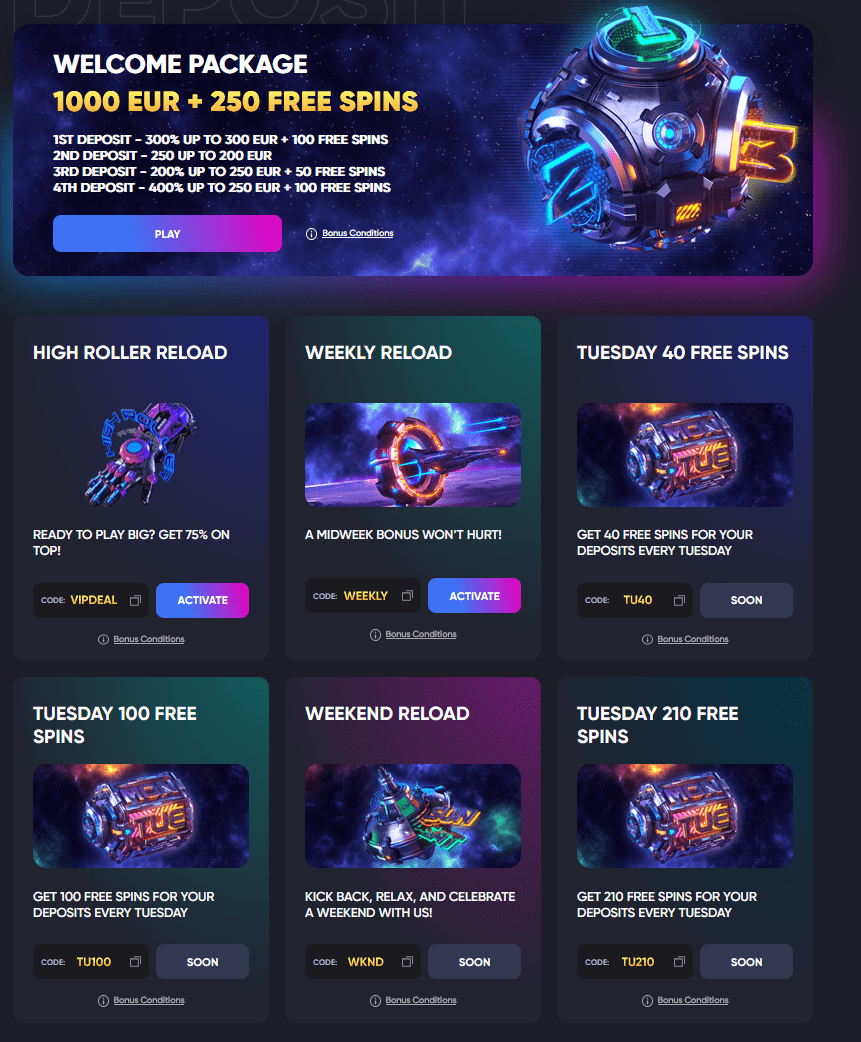 NeoNix Casino Bonuses