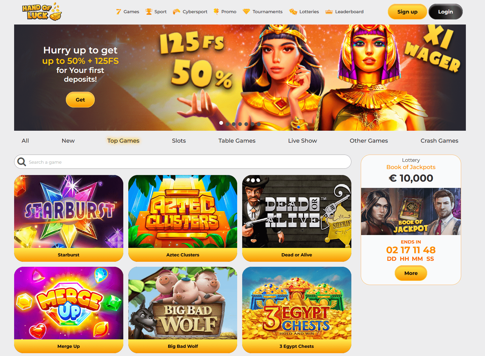 Hand Of Luck Homepage