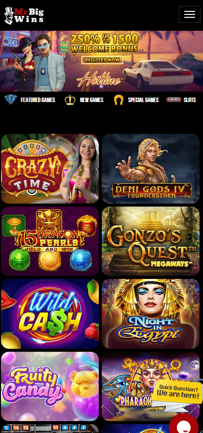 Mr. Big Wins Mobile Version