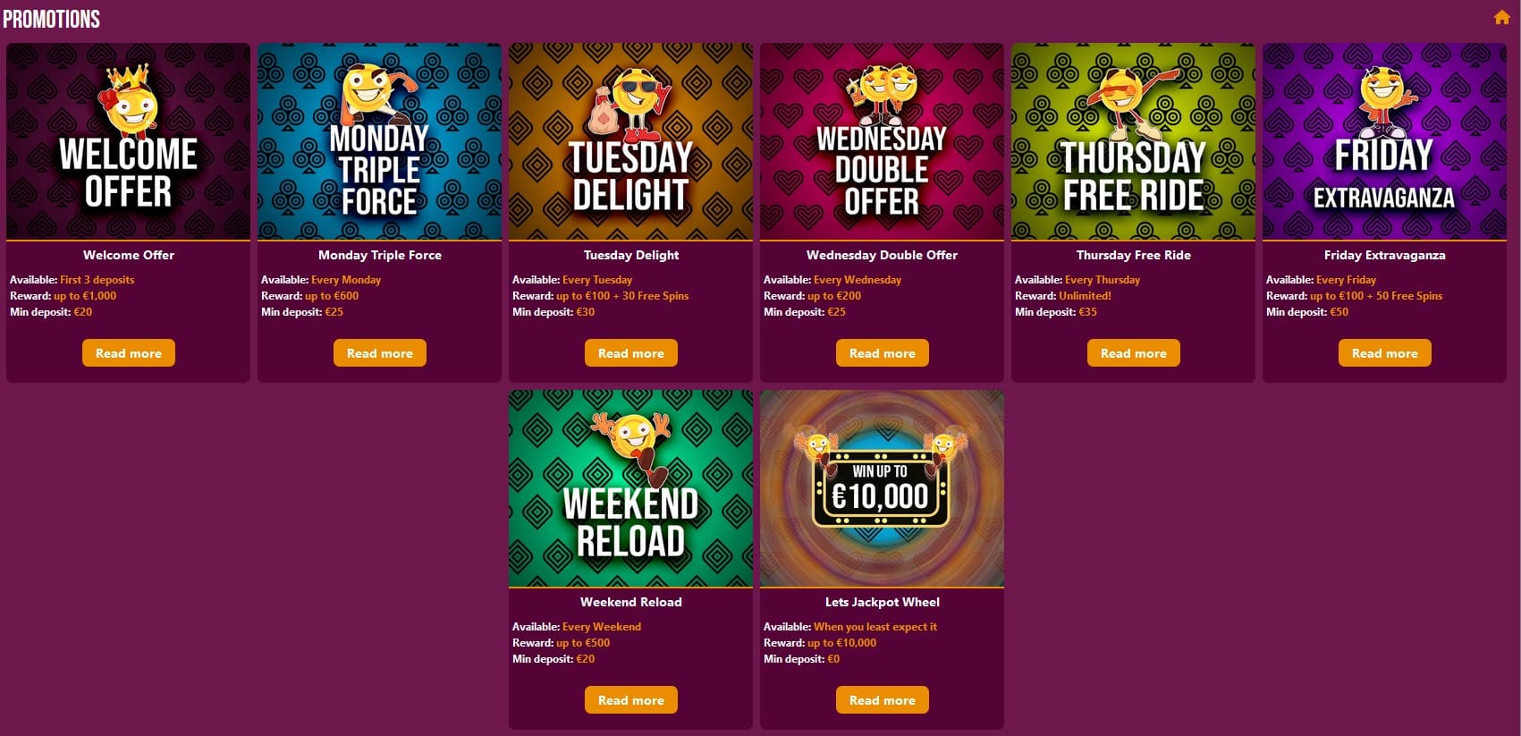 Lets Jackpot Bonuses