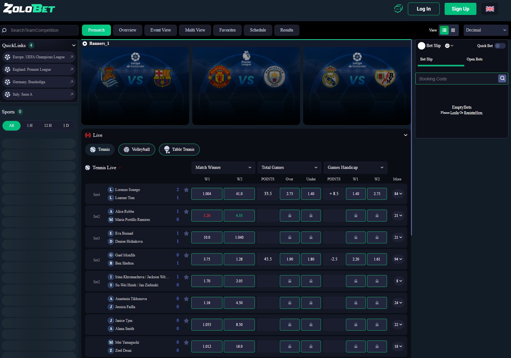 Zolotobet Casino Betting