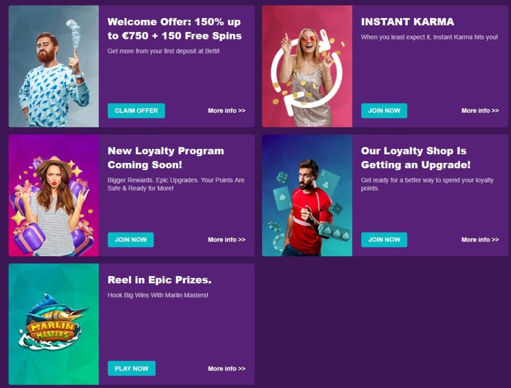 Betti Casino Promos and Bonuses