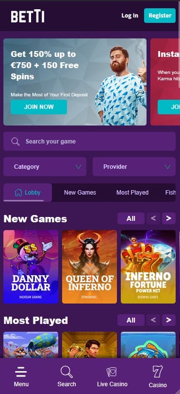 Betti Casino Mobile