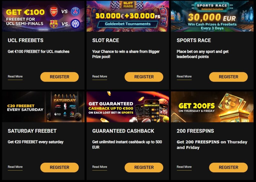 Goldenbet Casino Bonuses