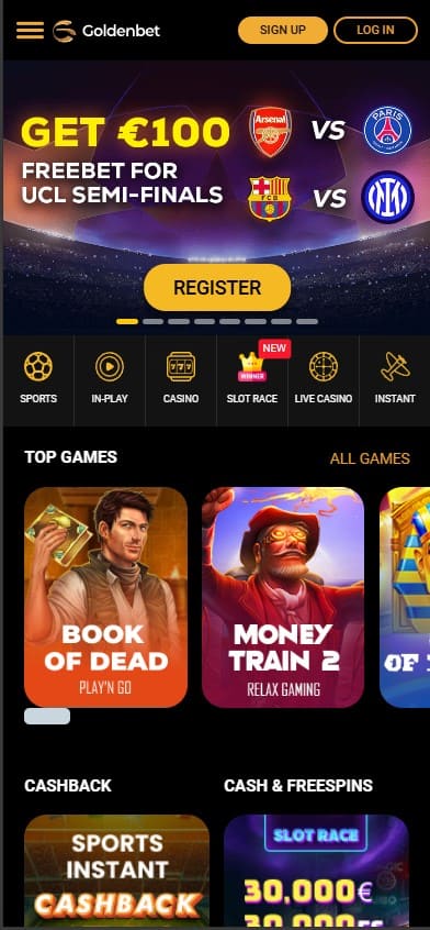 Goldenbet Casino Mobile Version