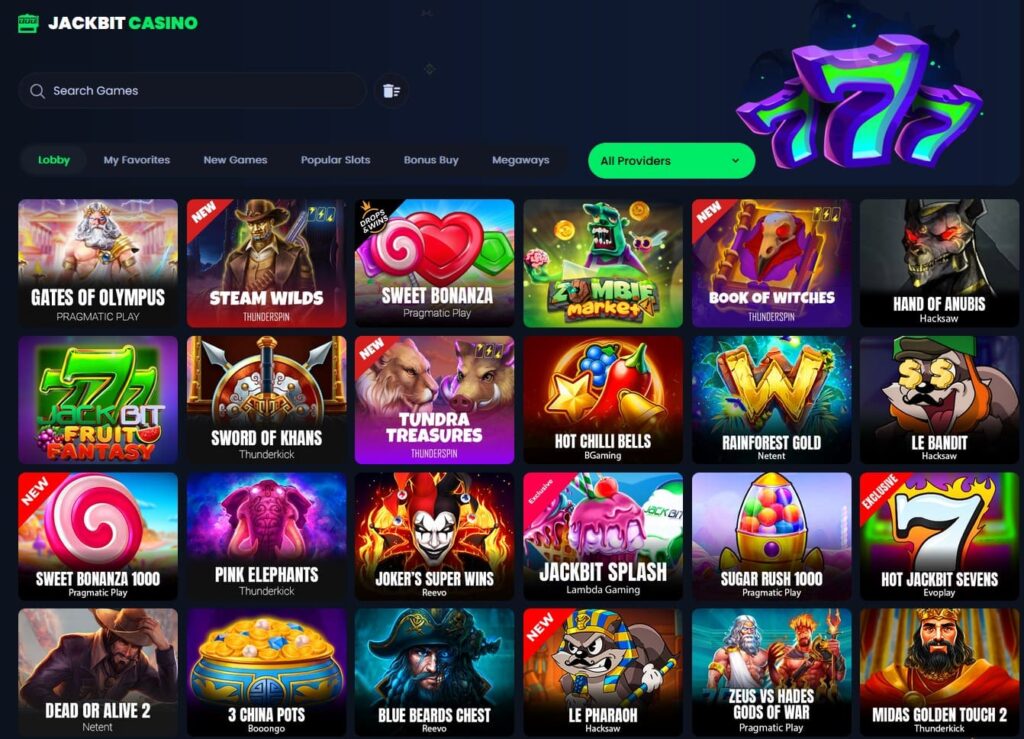 JackBit Casino Games