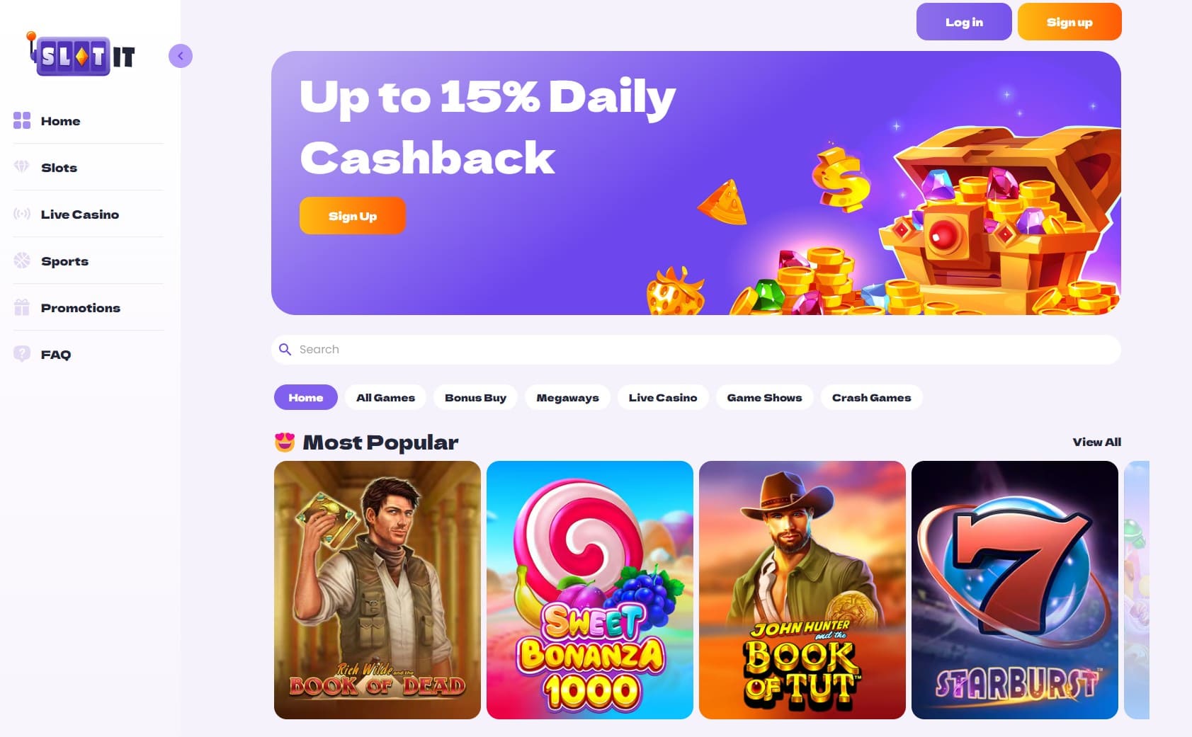 Slotit Casino Homepage