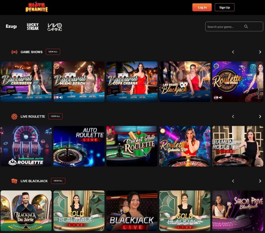Slotsdynamite Live Casino