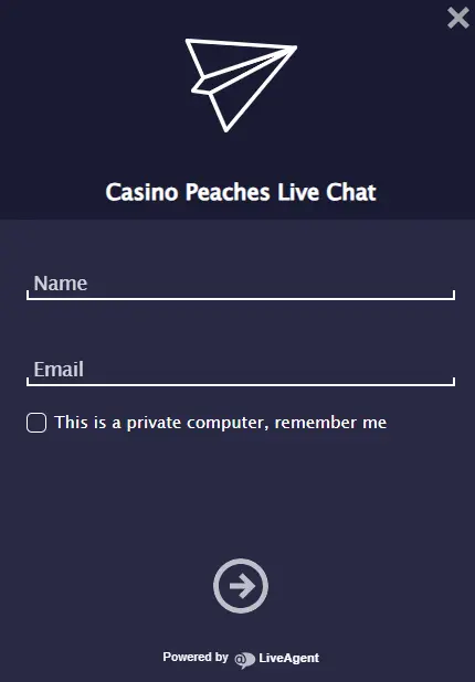 Casino Peaches Live Chat