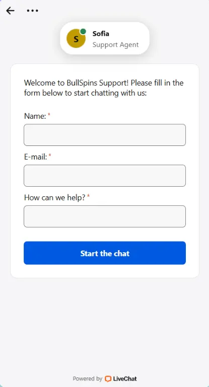 BullSpins Live Chat